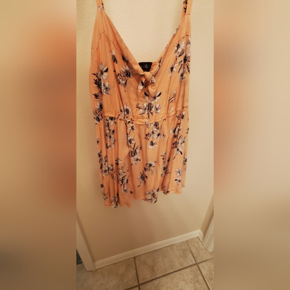 Pink floral tank